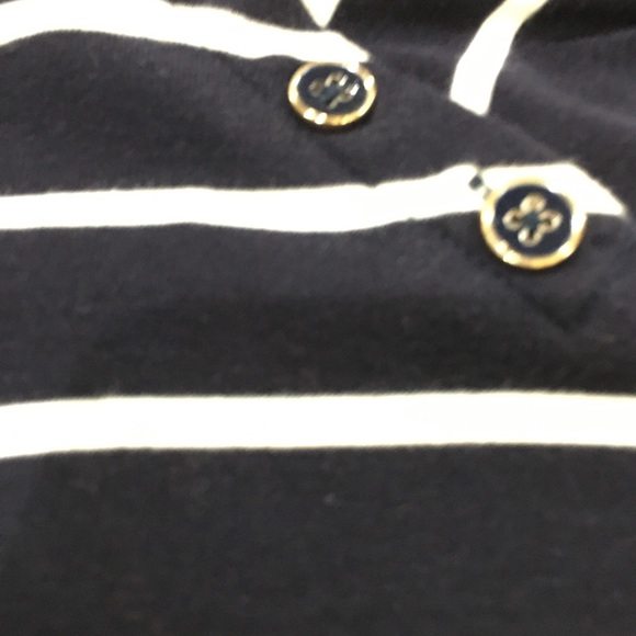 TALBOTS Cute Navy & White Button Top - Picture 9 of 9